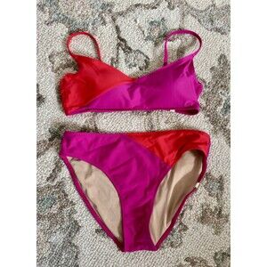 Summersalt Marina Size 6 Bikini Hibicus Coral Top Size 4 Swimsuit